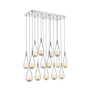 Lustră suspendată pe cablu LAHORE, 15 x G9, 10 W, 230 V, crom lucios imagine