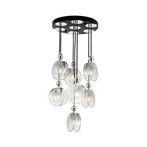 Candelabru suspendat pe cablu, 7 x E27, 40 W, 230 V, crom lucios imagine