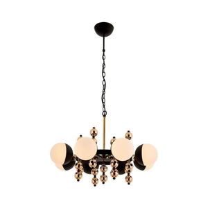 Candelabru pe lanț DAISY, 8xE27/40W/230V, negru/auriu imagine