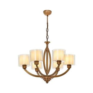 Lustră cu lanț LAHORE, 6xE27/40W/230V, bronz imagine