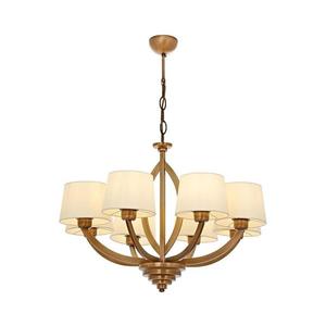 Candelabru LAHORE pe lanț, 8xE27/40W/230V, bronz imagine