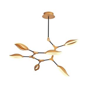 Lustră cu tijă ASTI, 6 x LED, 7 W, 230 V, 3000 K, auriu imagine