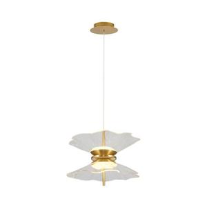 Pendul LED cu cablu BUTTERFLY, 2 x LED, 10 W, 230 V, 3000 K, finisaj auriu imagine