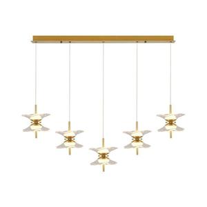 Lustră LED pe cablu BUTTERFLY, 10xLED/5W/230V, 3000K, auriu imagine