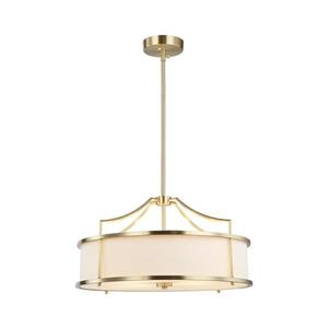 Open Design OR80896 - Lustră STANZA pe tijă, 4xE27/15W/230V, Ø 55 cm, alamă/alb imagine