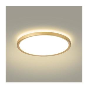 Brilagi - Lampă LED ULTRA SLIM pentru baie, 24W/230V, Ø 42 cm, auriu, IP54 imagine