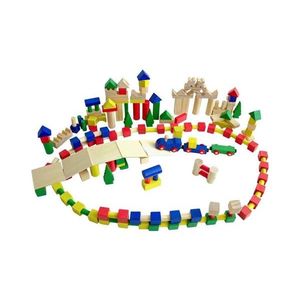 2Kids Toys - Cuburi din lemn colorate, 500 buc. imagine