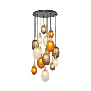 Lustră suspendată pe cablu CACTUS, 16 x G9, 5W, 230V, cupru/gri/alb imagine