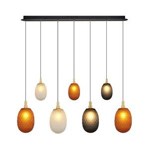 Lustră suspendată pe cablu CACTUS 7xG9/5W/230V, cupru/gri/alb imagine