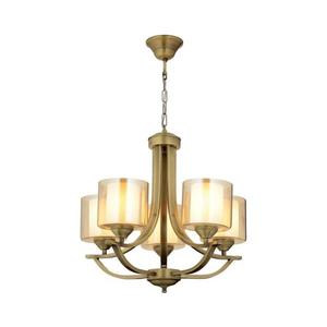 Candelabru NOVARA pe lanț, 5 x E27, 40 W, 230 V, finisaj bronz imagine