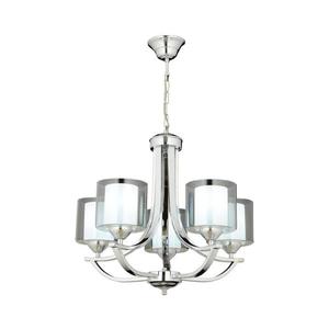 Lustră cu lanț NOVARA, 5x E27/40W/230V, crom lucios imagine