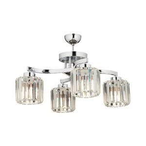 Lustră aplicată CRYSTALLINE, 4 x E27, 40 W, 230 V, crom lucios imagine