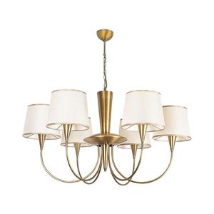 Lustră cu lanț PARDO 6xE27/40W/230V auriu/crem imagine