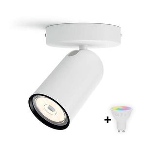 Philips - Spot LED RGBW reglabil PONGEE 1xGU10/4, 8W/230V alb + telecomandă imagine