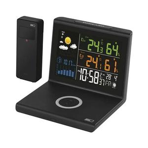 Stație meteo cu încărcare fără fir 5V, 2xAA + 2xAAA, negru imagine