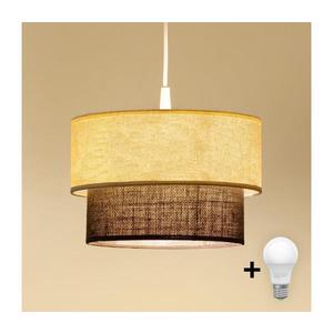 Brilagi - Lustră LED pe cablu BOHO STYLE 1xE27/15W/230V Ø 25 cm crem/maro imagine