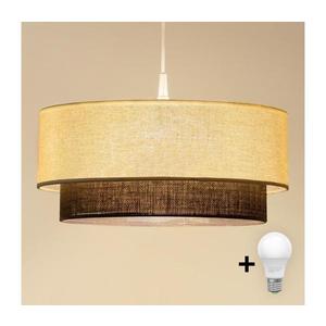 Brilagi - Lustră LED cu cablu BOHO STYLE 1xE27/15W/230V Ø 40 cm crem/maro imagine