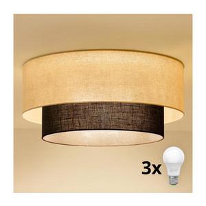 Brilagi - Plafonieră LED BOHO STYLE, 3xE27/15W/230V, Ø 60 cm, crem/maro imagine