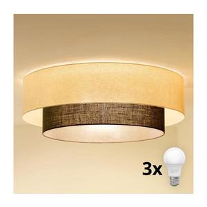 Brilagi - Plafonieră LED Boho Style 3xE27/15W/230V, Ø 80 cm, crem/maro imagine