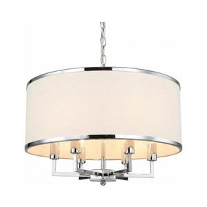 Open Design OR80216 - Candelabru suspendat pe lanț CASA 6xE14/15W/230V crem/crom lucios imagine