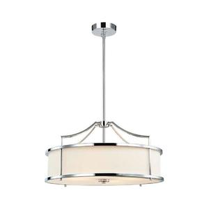 Lustră pe tijă STANZA, 4xE27/15W/230V, Ø 55 cm, crom/alb - Open Design OR80872 imagine