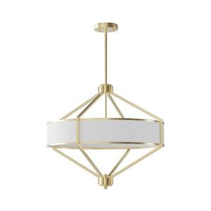 Open Design OR85839 - Lustră pe tijă ZUNDO 4xE27/15W/230V alamă/alb imagine