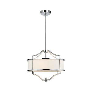 Open Design OR80902 - Lustră STESSO pe tijă, 4xE27/15W/230V, Ø 42 cm, crom/alb imagine