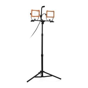 Proiector LED 2 x 30 W cu stativ, 230 V, 4000 K, IP65, portocaliu/negru imagine