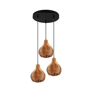 Reality - Lustră suspendată pe cablu SPROUT 3xE14/40W/230V maro/ratan imagine