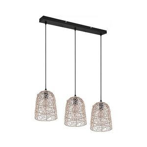 Reality - Lustră suspendată pe cablu LOVIS, 3xE27/40W/230V, negru imagine