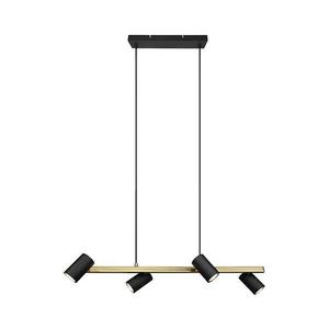 Lustră suspendată pe cablu MARLEY 4xGU10/35W/230V negru/auriu - Trio imagine