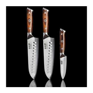 Gudaro - Set 2x cuțit Santoku FENG 7, 5" + 1x cuțit de bucătărie FENG 3, 5" imagine