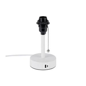 Brilagi - Lampă de birou TABLON 1xE27/25W/230V cu port USB, albă imagine