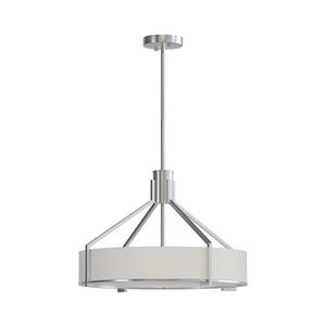 Open Design OR85624 - Lustru pe tijă DORETTO, 4 x E27, 15 W, 230 V, Ø 50 cm, crom mat/alb imagine