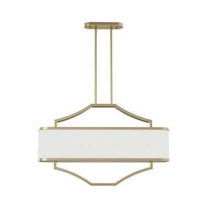 Open Design OR84856 - Lustră cu tijă GERDO OVALE 6xE14/12W/230V alamă/alb imagine