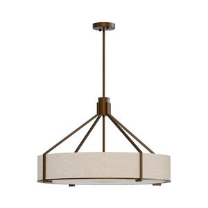 Open Design OR85679- Candelabru pe tijă DORETTO 6xE27/15W/230V diametru 70 cm maro/bej imagine