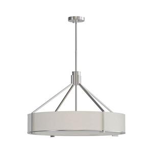 Open Design OR85655 - Lustră pe tijă DORETTO 6xE27/15W/230V Ø 70 cm m. crom/alb imagine