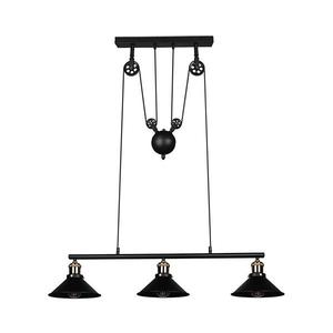 Reality - Candelabru suspendat pe cablu POULI, 3xE27/40W/230V, negru imagine