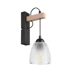 Lampă de perete LEANDRA 1xE27/15W/230V stejar/negru imagine