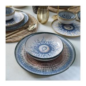 Set de masă, 24 piese, multicolor/ceramică stoneware imagine