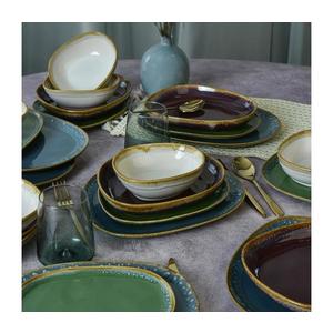 Set de veselă, 24 piese, multicolor/ceramică stoneware imagine