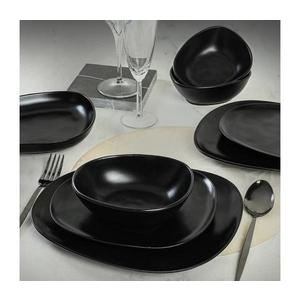 Set de veselă, 24 piese, negru/ceramică imagine