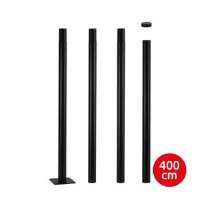 Brilagi - Bară metalică pentru stâlp de iluminat exterior, 4 m, diam. 58 mm, neagră imagine