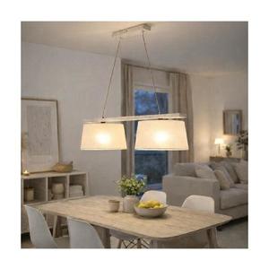 Lustră pe cablu AIDA, 2x E27, 60W, 230V, Ø 35 cm, stejar/alb imagine