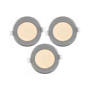 Set 3x spoturi LED încastrate pentru baie, LED/6W/230V, IP44, argintiu imagine