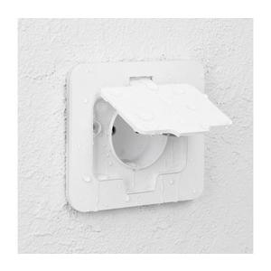 Brilagi - Priză de podea încastrată pentru exterior, IP55, albă, dreptunghiulară imagine