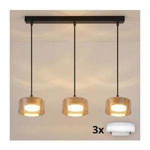 Brilagi - LED Lustră suspendată pe cablu AURA LUX 3xGX53/30W/230V negru/auriu imagine