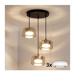 Brilagi - LED Lustru suspendat pe cablu AURA LUX, 3x GX53/30W/230V, negru/auriu imagine