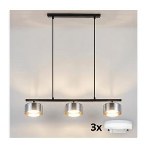 Brilagi - LED Lustră suspendată pe cablu AURA LUX 3xGX53/30W/230V, negru/fumuriu imagine