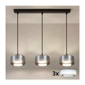 Brilagi - LED Lustră suspendată pe cablu AURA LUX 3xGX53/30W/230V negru/fumuriu imagine